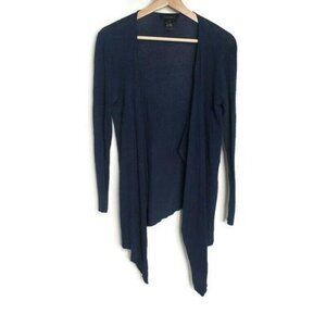 Barneys New York Cardigan‎ Thermal Waffle Knit Draped Front Women's Size S